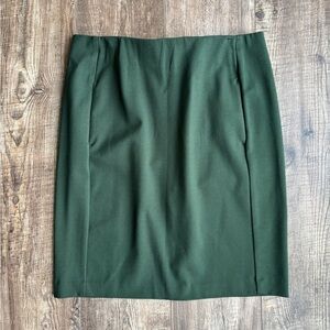 J.Jill Ponte Pencil Skirt w/ Pockets Green Women's Size Medium Tall